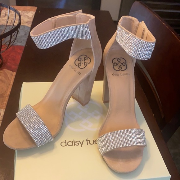 daisy fuentes high heels, worn once for prom. has all rhinestones. $30 OBO - Picture 1 of 2